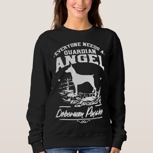Sweatshirt Doberman Pinscher Maman Papa (Devant)