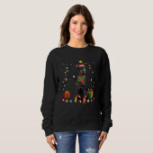 Sweatshirt Doberman Pinscher Santa Christmas Tree Lights Xmas (Devant entier)