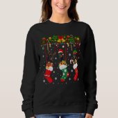 Sweatshirt Dobermann dans Sock Xmas Reindeer Chien Elf Père N (Devant)