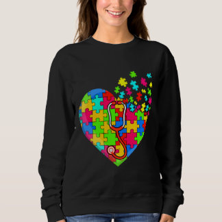 Sweatshirt Docteur Coeur Puzzle Pièces Soutien Autisme Prix