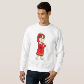 Sweatshirt Dog as Firefighter with Helmet (Devant entier)