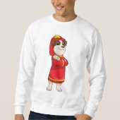 Sweatshirt Dog as Firefighter with Helmet (Devant)