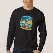 Sweatshirt Dog At Beach Summer Vacation (Devant)