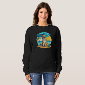 Sweatshirt Dog At Beach Summer Vacation (Devant entier)