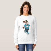 Sweatshirt Dog at Ice skating with Ice skates (Devant entier)
