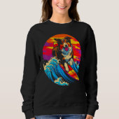 Sweatshirt Dog Australian Shepherd Surf (Devant)