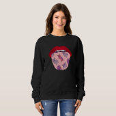 Sweatshirt Dog Breed Tongue  French Bulldog (Devant entier)