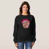 Sweatshirt Dog Breed Tongue Pet  Basset Hound (Devant entier)