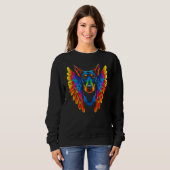 Sweatshirt Dog Doberman Pinscher Angel Wings (Devant entier)