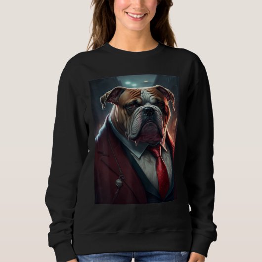 Sweatshirt Dog Gangster must love dogs (Devant)