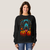Sweatshirt Dog German Shorthaired Pointer Pumpkin Halloween (Devant entier)