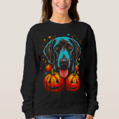 Sweatshirt Dog German Shorthaired Pointer Pumpkin Halloween (Devant)