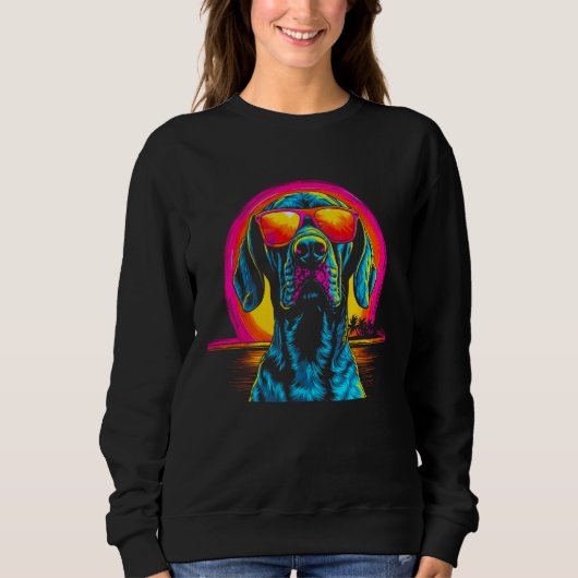 Sweatshirt Dog German Shorthaired Pointer Sunglasses 1 (Devant)