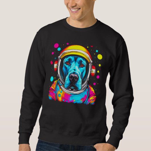 Sweatshirt Dog Great Dane  Astronaut (Devant)