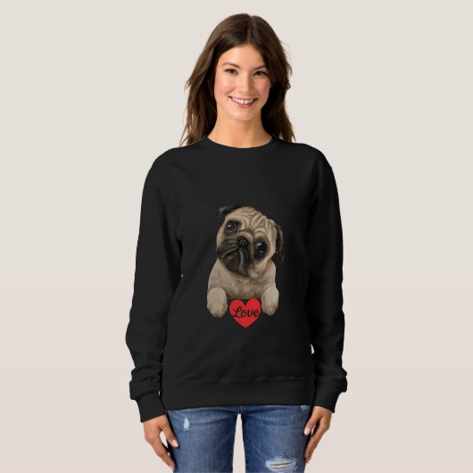 Sweatshirt dog love (Devant entier)