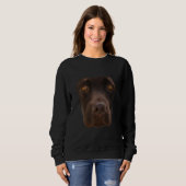 Sweatshirt Dog Lover Chocolat blanc (Devant entier)