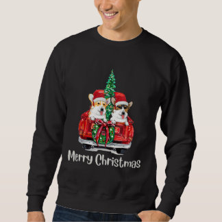 Sweatshirt Dog Red Truck Christmas Pajama For Corgi Owners