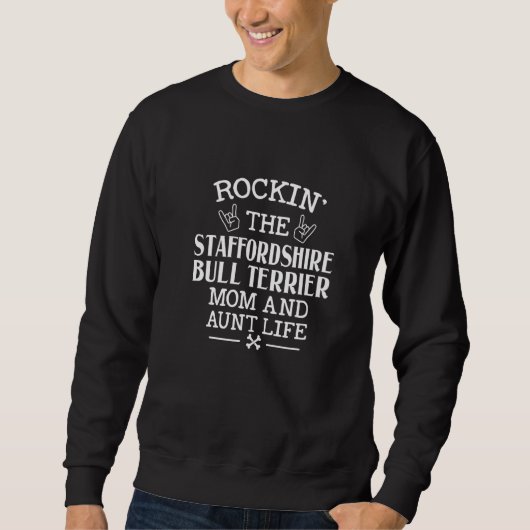 Sweatshirt Dog  Staffie Single Pets  1 (Devant)