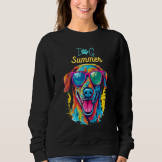 Sweatshirt Dog Summer Party Labrador With Sunglasses