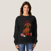 Sweatshirt Dog Valentine Gift Cute Dachshund Valentine's Day (Devant entier)