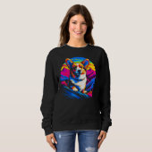 Sweatshirt Dog Welsh Corgi Mountain (Devant entier)