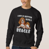 Sweatshirt Dog  With A Beagle Cute Dog (Devant)