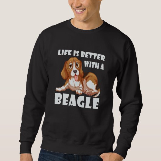 Sweatshirt Dog  With A Beagle Cute Dog (Devant)