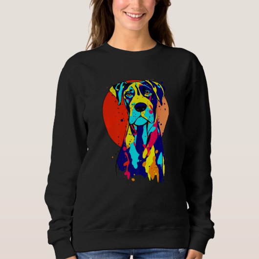 Sweatshirt Dogbreed Great Dane Pop Colorful (Devant)