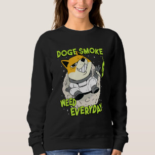 Sweatshirt Doge Smoke Weke Everyday - Dogecoin Shiba Dog