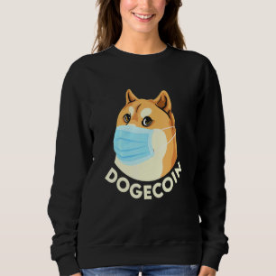 Sweatshirt Dogecoin Cryptomonnaie Shiba Inu Chien portant un 