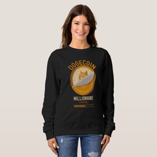 Sweatshirt Dogecoin Millionaire Loading Crypto Cryptocurrency (Devant entier)