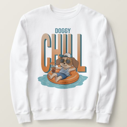 Sweatshirt Doggy Chill et boire (Design devant)