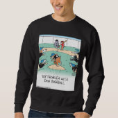Sweatshirt Dogs playing baseball  (Devant)