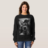 Sweatshirt Dogs Selfie with UFOs (Devant entier)