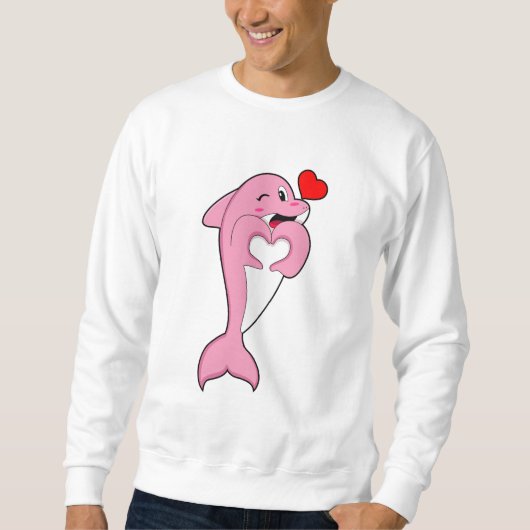 Sweatshirt Dolphin Love Heart (Devant)