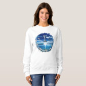 Sweatshirt Dolphin Pod Cast Party (Devant entier)