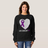 Sweatshirt Domestic Violence Awareness Survivor  Heart (Devant entier)
