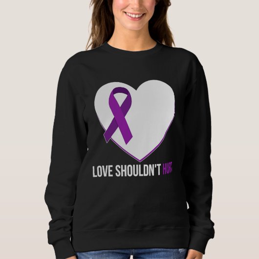 Sweatshirt Domestic Violence Awareness Survivor  Heart (Devant)