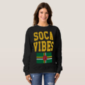 Sweatshirt Dominica Flag Soca Vibes jouvert party Caribbean c (Devant entier)