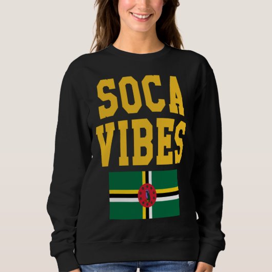 Sweatshirt Dominica Flag Soca Vibes jouvert party Caribbean c (Devant)