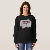 Sweatshirt Dominican Republic Flag Maltese Dog Pocket (Devant entier)