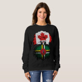 Sweatshirt Dominique Dominique Canada Drapeau des racines d'a (Devant entier)