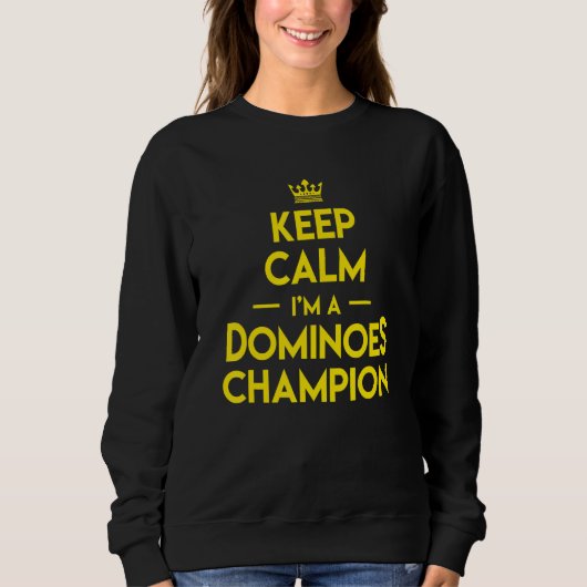 Sweatshirt Domino Match Player Gardez le calme Je suis un Dom (Devant)