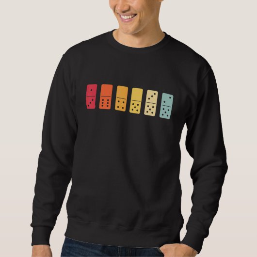 Sweatshirt Domino Tile Board Game men women Dominoes retro fo (Devant)
