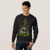 Sweatshirt Don Bunny| Lapin Lapin Feu d'Arbre de Noël (Devant entier)