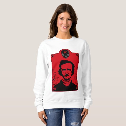 Sweatshirt Don d'art Edgar Allan Poe (Devant entier)