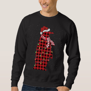 Sweatshirt Don de Noël de l'Amant du pingouin Santa Hat Pengu