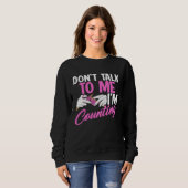 Sweatshirt Don t talk to me I m counting u2013 Stitch and kni (Devant entier)