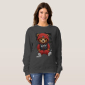 Sweatshirt Don Vitone – Ours Vitotone Rouge Teddy King – El R (Devant entier)