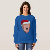 Sweatshirt Donald Trump en colère Noël (Devant entier)